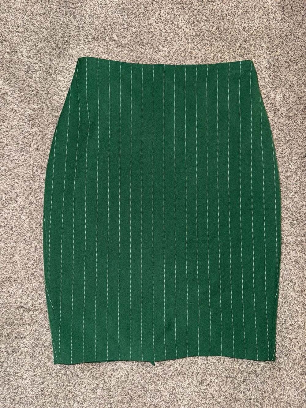 Express Pinstripe Pencil Skirt Size 0 Green White